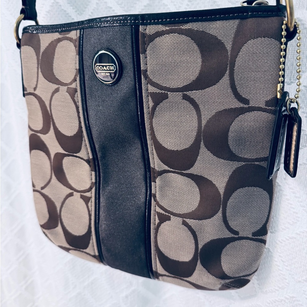 Coach Black and Brown Crossbody Bag